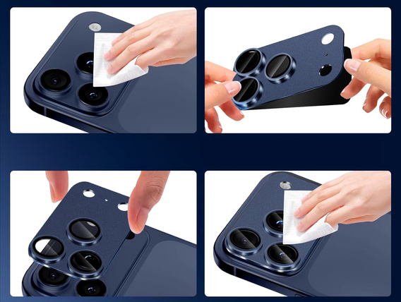 2x Szkło hartowane ERBORD na wyspę aparatów do iPhone 17 Pro