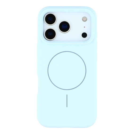 Etui silikonowe do iPhone 17 Pro, do MagSafe, antywstrząsowe, niebieskie