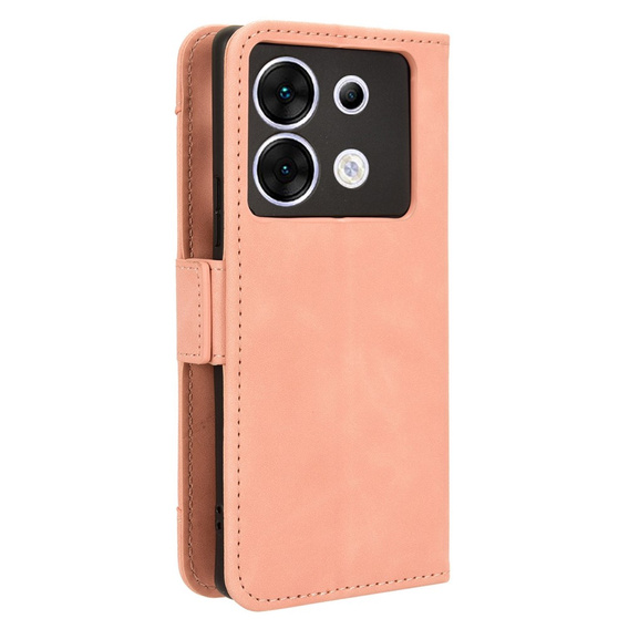 Etui z klapką do Infinix Zero 30 5G, Card Slot, różowe