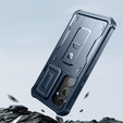 Etui pancerne do Samsung Galaxy S24 Plus, Dexnor Full Body (Two Frames), granatowe