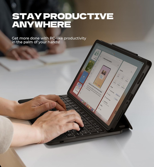 Etui magnetyczne Dexnor z klawiaturą i touchpadem do Samsung Galaxy Tab A9+