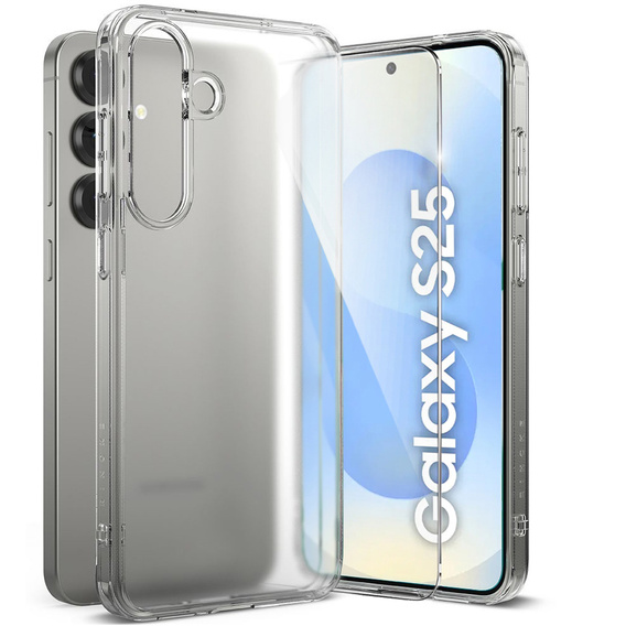 Etui Ringke Fusion do Galaxy S25, Matte Clear + Szkło Hartowane 9H