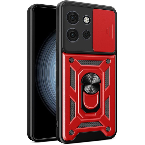 Etui pancerne do Motorola Edge 50 Neo / Motorola ThinkPhone 25, CamShield Slide, czerwone