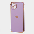 Etui do Apple iPhone 13, Electro heart, fioletowe
