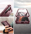 Etui pancerne do Samsung Galaxy S23, Dexnor Full Body (Two Frames), czerwone