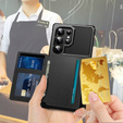 Etui do Samsung Galaxy S25 Ultra z kieszenią na karty – czarne