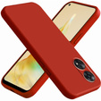 Zestaw Etui silikonowe do Oppo Reno8 T, Silicone Lite, Czerwone + szkło
