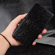 Etui z klapką do Oppo Reno 14F, Wallet Rhombus, czarne