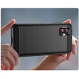 Zestaw Etui Karbon do Samsung Galaxy Xcover 6 Pro 5G, Czarne + Szkło 9H