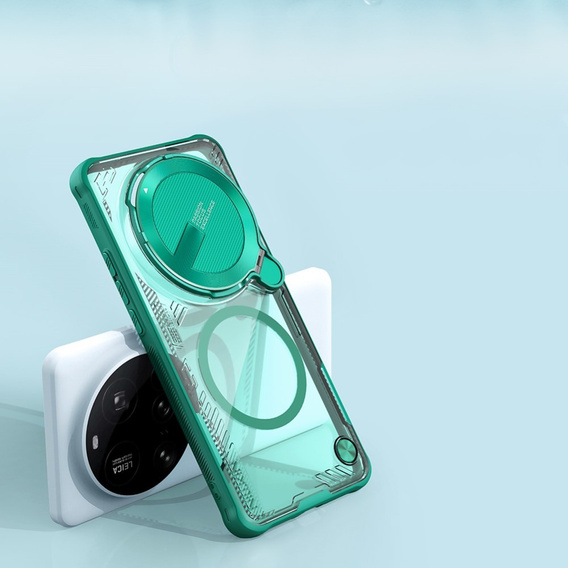 Etui do Xiaomi 15 Ultra, pancerne Nillkin, Icelade Prop, do Magsafe, zielone
