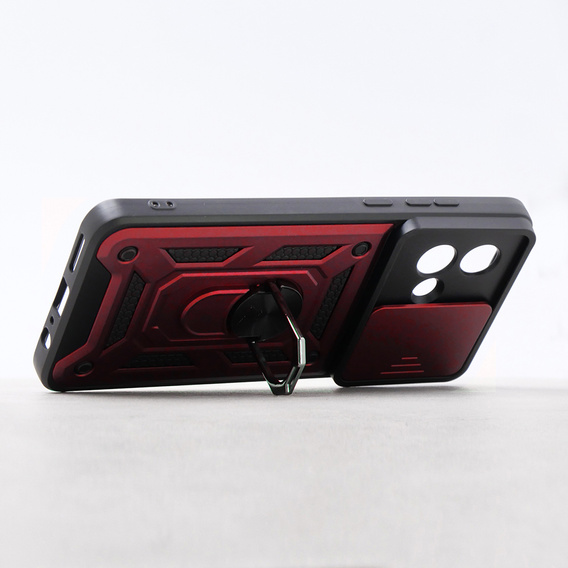 Etui pancerne do Motorola Moto G84 5G, CamShield Slide, czerwone