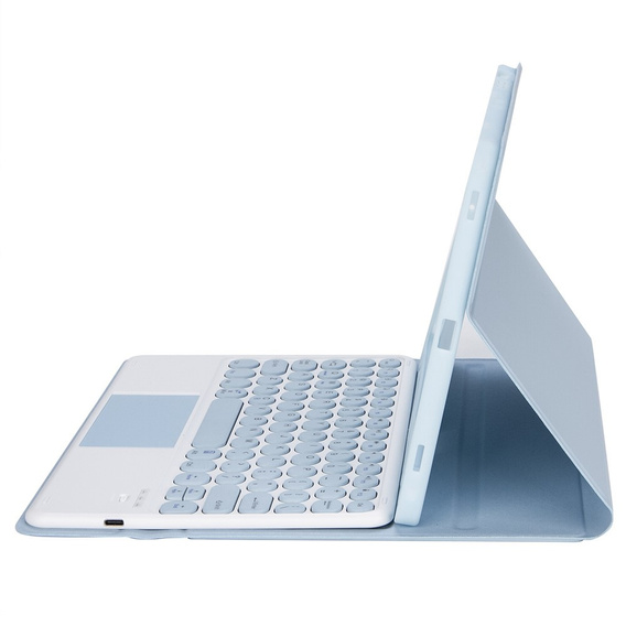 Etui z klawiaturą do Samsung Galaxy Tab S6 Lite 10.4" 2020/2022/2024, Touchpad Pen Slot, niebieskie