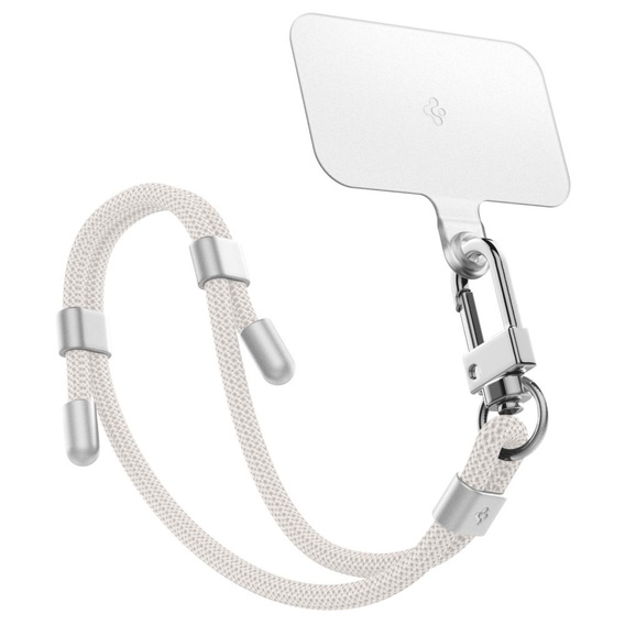 Smycz do telefonu Spigen Crossbody Strap + Wrist Strap + ConTag,  biała