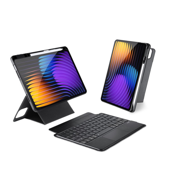 Etui z podświetlaną klawiaturą do Xiaomi Pad 7 / 7 Pro, Dux Ducis DK Series, czarne