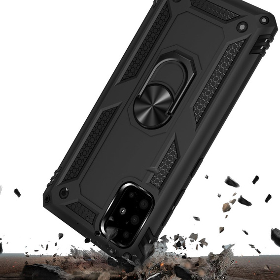 Etui pancerne do Samsung Galaxy A51, Nox Case Ring, czarne