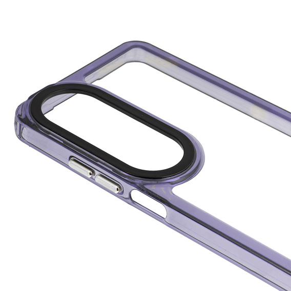Etui do Oppo A60, Fusion Hybrid, przezroczyste / fioletowe