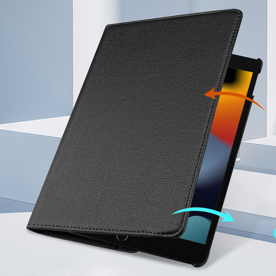 Etui do iPad 11" 2025 A16 (11 gen.) / iPad 10.9" 2022 (10 gen.), Obrotowe 360, Czarne