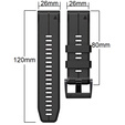Pasek Silikonowy do Garmin Fenix 26mm, Black