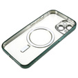 Zestaw Etui do iPhone 14, MagSafe Hybrid, zielone + Szkło