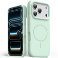 Etui silikonowe do iPhone 17 Pro, do MagSafe, antywstrząsowe, zielone