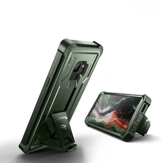 Etui pancerne do Samsung Galaxy S9, Dexnor Full Body, zielone