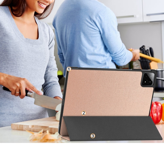 Etui do Xiaomi Pad 6S Pro 12.4, Smartcase, różowe rose gold