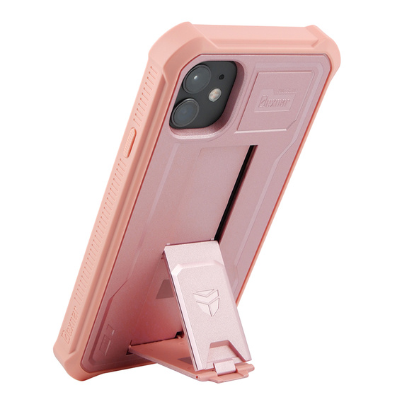 Etui pancerne do iPhone 11, Dexnor Full Body, różowe rose gold
