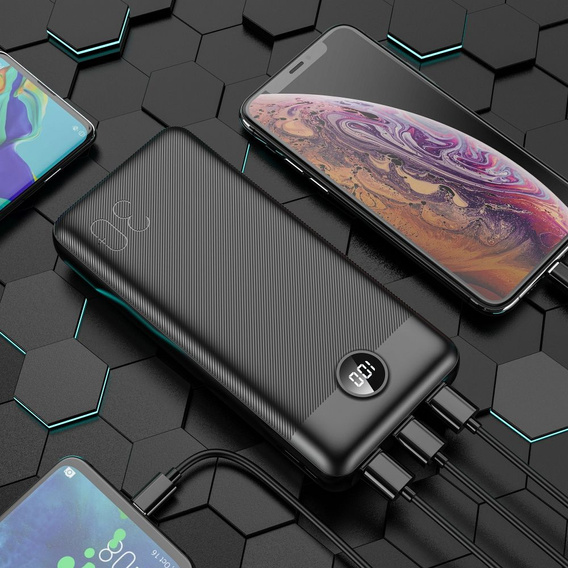 Powerbank VEGER L30 30000 mAh z szybkim ładowaniem PD 20W – Czarny