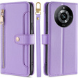 Etui z klapką do Realme 11 Pro 5G / Pro+ 5G, Wallet Zipper Pocket, fioletowe