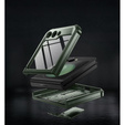 Etui pancerne do Samsung Galaxy Z Flip 5 5G, Dexnor Clip Holder, zielone