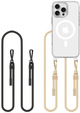 Etui ze smyczą do iPhone 16 Pro Max, ERBORD MagSafe, przezroczyste + Szkło na ekran