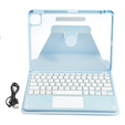 Etui z klawiaturą do iPad Air 10.9" 2022/2020 (5/4 gen.) / Pro 11" 2022/2021/2020 (4/3/2 gen.), Touchpad Pen Slot, niebieskie