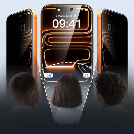 Szkło hartowane prywatyzujące do iPhone 17 Pro Max