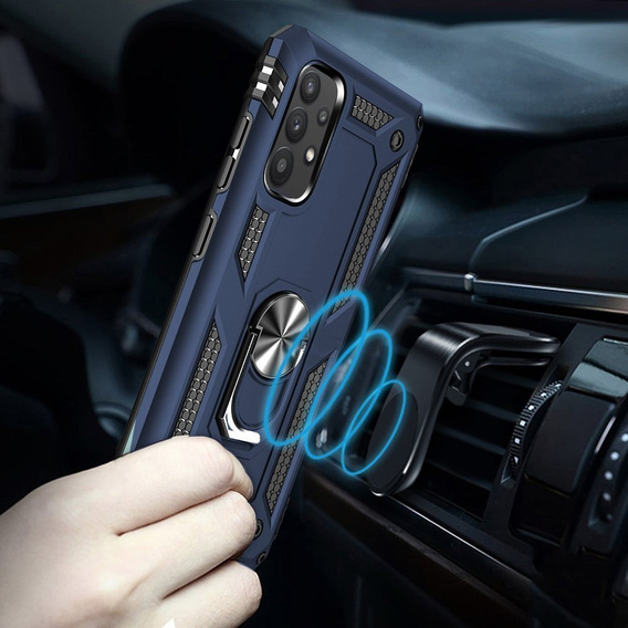 Etui pancerne do Samsung Galaxy A72 5G, Nox Case Ring, niebieskie