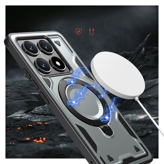Etui do Xiaomi 14T, Military MagSafe, srebrne