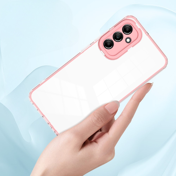 Etui do Samsung Galaxy A14 5G, Fusion Hybrid, przezroczyste / różowe