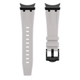 Pasek silikonowy do Samsung Galaxy Watch 4/5/6/7/FE 40/42/43/44/45/46/47mm, Beżowy / czarna klamra