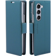 Etui do Samsung Galaxy Z Fold 5 5G, ERBORD Glossy Litchi, portfel z klapką, zielone