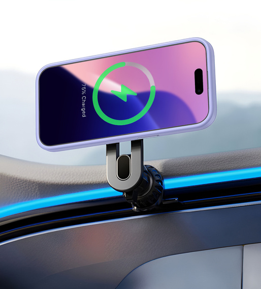 Etui do iPhone 16, do MagSafe, ERBORD Matt Case, fioletowy + Szkło na ekran