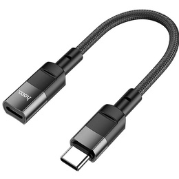 Adapter HOCO U107 OTG USB-C do Lightning 3A – 0,1 m, czarny