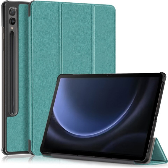Etui do Samsung Galaxy Tab S9 FE+ Plus, Smartcase z miejscem na rysik, zielone