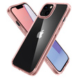 Etui Spigen do iPhone 13, Ultra Hybrid, różowe + szkło