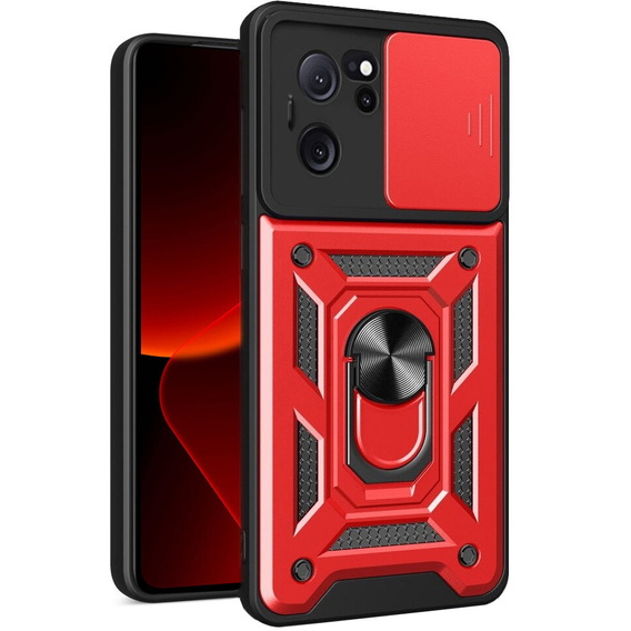 Etui pancerne do Xiaomi 13T / 13T Pro, CamShield Slide, czerwone