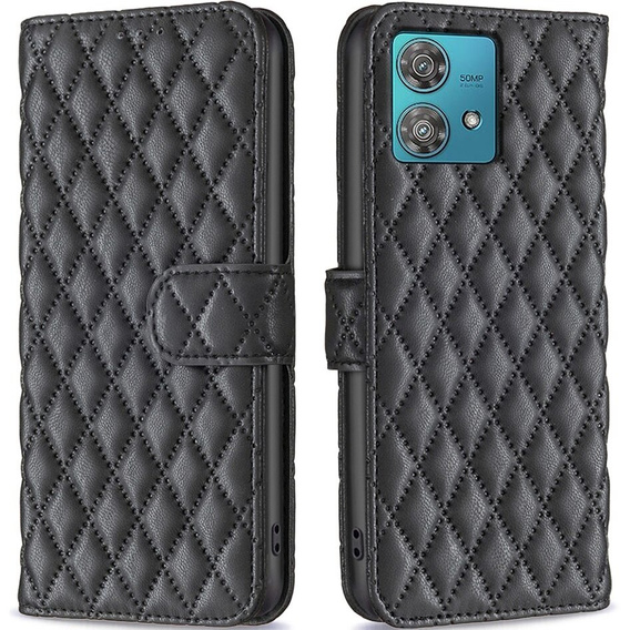 Etui z klapką do Motorola Edge 40 Neo, Wallet, BINFEN COLOR, czarne
