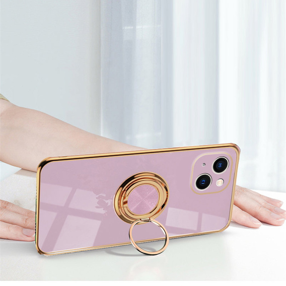 Etui do iPhone 14 Plus, Electro Ring, fioletowe