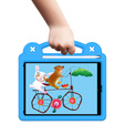 Etui do iPad 9.7" 2018/2017 (6/5 gen.) / Pro 9.7" 2016, Cute Patterns, z podstawką, Niebieskie