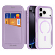Etui Dux Ducis do iPhone 17 Pro Max, Skin X Pro,  z klapką, do MagSafe, fioletowe