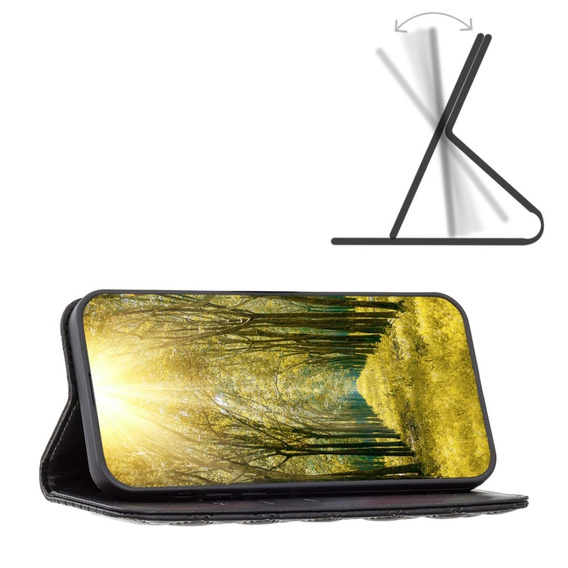 Etui z klapką do Xiaomi Redmi Note 13 5G, Wallet, BINFEN COLOR, czarne