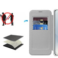 	Etui skórzane do Samsung Galaxy S25 Edge – szare, kompatybilne z MagSafe, z ochroną RFID, titanium grey