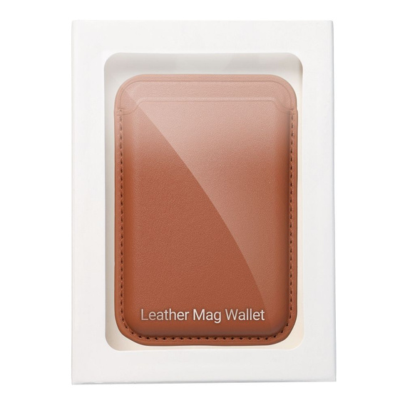 Magnetyczny portfel na karty Leather Mag Wallet – kompatybilny z MagSafe - brązowy